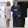 Tổng thống Pháp Emmanuel Macron và Phu nhân. (Nguồn: AP)