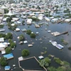 Cảnh ngập lụt tại Beledweyne, Somalia. (Ảnh: THX/TTXVN)