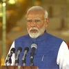Thủ tướng Ấn Độ Narendra Modi tuyên thệ nhậm chức tại thủ đô New Delhi ngày 9/6. (Ảnh: THX/TTXVN)