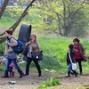 Người di cư tại Tompa, Hungary. (Ảnh: AFP/TTXVN)