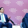 Thủ tướng Phạm Minh Chính toạ đàm với cộng đồng doanh nghiệp khởi nghiệp, đổi mới sáng tạo của WEF. (Ảnh: Dương Giang/TTXVN)
