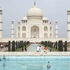 Khách du lịch thăm đền Taj Mahal ở Agra, Ấn Độ. (Ảnh: AFP/ TTXVN)