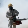 Nhân viên phun thuốc diệt muỗi tại Acapulco, bang Guerrero, Mexico. (Ảnh: AFP/TTXVN)