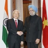 Ảnh tư liệu: Thủ tướng Cộng hoà Ấn Độ Manmohan Singh và Tổng Bí thư Nguyễn Phú Trọng trước cuộc hội đàm tối 20/11/2013 tại Dinh Thủ tướng ở Thủ đô New Delhi. (Ảnh: Trí Dũng/TTXVN)