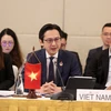 Trưởng SOM ASEAN Việt Nam Đỗ Hùng Việt tham dự một Hội nghị Quan chức Cao cấp (SOM) ASEAN. (Ảnh: TTXVN phát)
