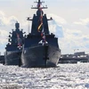 Tàu chiến của Hải quân Nga. (Ảnh: Trần Hiếu/TTXVN)