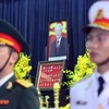 Lực lượng tiêu binh túc trực bên linh cữu Tổng Bí thư Nguyễn Phú Trọng. (Ảnh: TTXVN)