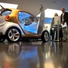 Một mẫu xe tự hành được giới thiệu tại Hội nghị Smart mobility ở Berlin, Đức. (Ảnh: AFP/TTXVN)