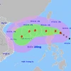 Hướng đi của cơn bão. (Ảnh: Trung tâm Dự báo Khí tượng Thủy văn Quốc gia)