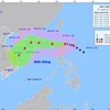 Hướng đi của cơn bão. (Ảnh: Trung tâm Dự báo Khí tượng Thủy văn Quốc gia)