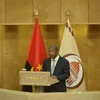 Tổng thống Angola João Manuel Gonçalves Lourenço phát biểu trước Quốc hội ở Luanda. (Ảnh: THX/TTXVN)