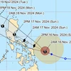 Dự báo đường đi của bão Man-yi trong những giờ tới, theo giờ Manila (UTC+8) - (Ảnh: PAGASA)