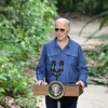 Tổng thống Mỹ Joe Biden phát biểu tại rừng Amazon. (Ảnh: AFP/Getty Images)