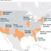 [Infographics] Mỹ "đau đầu" vì tình trạng nhập cư trái phép