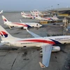 Máy bay của Malaysia Airlines đỗ tại sân bay Quốc tế Kuala Lumpur. (Nguồn: AFP/TTXVN)