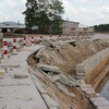 [Photo] Công trình hàng trăm tỷ đồng sạt lở nghiêm trọng sau mưa