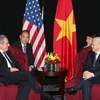 Tổng Bí thư Nguyễn Phú Trọng tiếp Đại diện Thương mại Hoa Kỳ Michael Froman đến chào xã giao. (Ảnh: Trí Dũng/TTXVN)