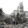 Nhà cửa bị phá hủy sau đợt không kích ở thủ đô Sanaa ngày 6/7. (Nguồn: AFP/TTXVN) 
