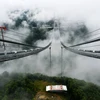 Công trình cầu treo này sẽ được bắc qua sông Long Giang, tỉnh Vân Nam, Trung Quốc. (Nguồn: CCTVNews)