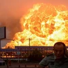 Hiện trường vụ nổ. (China Daily/Reuters)