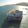 Khu nghỉ dưỡng Villa on Dunbar Rock nằm ngoài biển Caribe, xung quanh toàn là nước. (Nguồn: Dailymail)