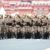 Binh sỹ Nga tham gia lễ duyệt binh kỷ niệm 70 năm Ngày Chiến thắng ở thủ đô Moskva. (Nguồn: THX/TTXVN)