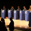 Các ứng viên tranh cử Tổng thống, đại diện cho các đảng phái Haiti trong cuộc tranh luận tại North Miami, Florida (Mỹ) ngày 4/10. (Nguồn: AFP/TTXVN) 