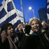 Tuần hành ủng hộ chính phủ tại thủ đô Athens. (Nguồn: AFP/TTXVN) 