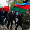 Tang lễ một binh sỹ Azerbaijan thiệt mạng trong vụ xung đột với lực lượng Azeri và Armenia. (Nguồn: THX/TTXVN)