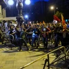 Người dân Macedonia biểu tình tại Skopje ngày 14/4. (Nguồn: AFP/TTXVN) 