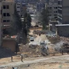 Quang cảnh cửa ngõ thành phố Bani Zeid sau khi lực lượng ủng hộ Chính phủ giành quyền kiểm soát Leramun, ngoại ô phía Tây Bắc của Aleppo. (Nguồn: AFP/TTXVN) 