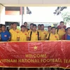 Đội tuyển Việt Nam tại Indonesia. (Ảnh: Chiến Trần/Vietnam+)