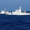 Tàu hải giám của Trung Quốc đi vào vùng biển xung quanh quần đảo Senkaku. (Nguồn: AFP/TTXVN) 