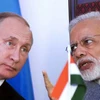 Tổng thống Nga Vladimir Putin và Thủ tướng Ấn Độ Narendra Modi (phải). (Nguồn: The Indian Express)