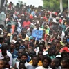 Hàng nghìn người biểu tình phản đối kết quả bầu cử Tổng thống tại thủ đô Port-au-Prince ngày 30/11/2016. (Nguồn: AFP/TTXVN) 