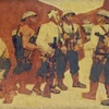 Bức tranh “Kết nạp Đảng ở Điện Biên Phủ” của cố họa sỹ Nguyễn Sáng. (Ảnh: Bảo tàng Mỹ thuật Việt Nam)