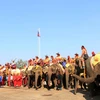 Có tới 68 chú voi tham dự lễ Festival voi Xayabouly trong năm nay. (Ảnh: Phạm Kiên/Vietnam+)
