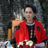Cố vấn Nhà nước Myanmar Aung San Suu Kyi. (Nguồn: AFP/TTXVN)