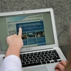 Hình ảnh về vụ tấn công mạng trên màn hình máy tính của NHS ở London ngày 12/5. (Nguồn: EPA/TTXVN) 