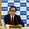 Chủ tịch Tổ chức xúc tiến mậu dịch Nhật Bản (JETRO), ông Hiroyuki Ishige. (Ảnh: Cẩm Tuyến/Vietnam+)