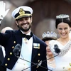 Đám cưới xa hoa của cựu người mẫu đồng thời là ngôi sao truyền hình thực tế Sofia Hellqvist và hoàng tử Thụy Điển Carl Philip được tổ chức tại cung điện hoàng gia ở Stockholm (Nguồn: CCTVNews)