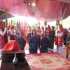 Ngày 2/10 (20/8 âm lịch) tại làng triều khúc, Hà Nội, người dân nơi đây đã tổ lễ giỗ Đức Thánh Trần Hưng Đạo với nhiều hoạt động ý nghĩa. (Ảnh: Tiến Đạt/Vietnam+)