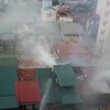 Một vụ cháy lớn xảy ra tại khu tập thể cũ phố Trần Quốc Toản, quận Hoàn Kiếm, Hà Nội. ​(Ảnh: Võ Phương/Vietnam+)