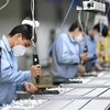 Công nhân sản xuất tại một phân xưởng ở Quảng Châu, thủ phủ tỉnh Quảng Đông, Trung Quốc. (Nguồn: THX/TTXVN) 