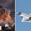 Máy bay chiến đấu Mỹ không kích Syria. (Ảnh tư liệu: Daily Express)