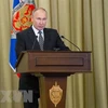 Tổng thống Nga Vladimir Putin phát biểu tại thủ đô Moskva. (Ảnh: AFP/TTXVN) 