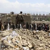 Hiện trường một vụ đánh bom ở Afghanistan. (Ảnh: AFP/TTXVN) 