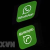 Biểu tượng ứng dụng nhắn tin WhatsApp. (Ảnh: AFP/TTXVN) 