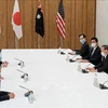 Toàn cảnh Hội nghị Ngoại trưởng nhóm Bộ Tứ Kim cương tại ở Tokyo ngày 6/10/2020. (Ảnh tư liệu: AFP/TTXVN)