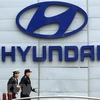 Biểu tượng Hyundai tại trụ sở của tập đoàn này ở Seoul, Hàn Quốc. (Ảnh: AFP/TTXVN) 